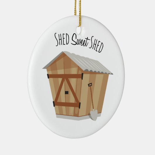 Sweet Shed Keramisch Ornament (Rechts)