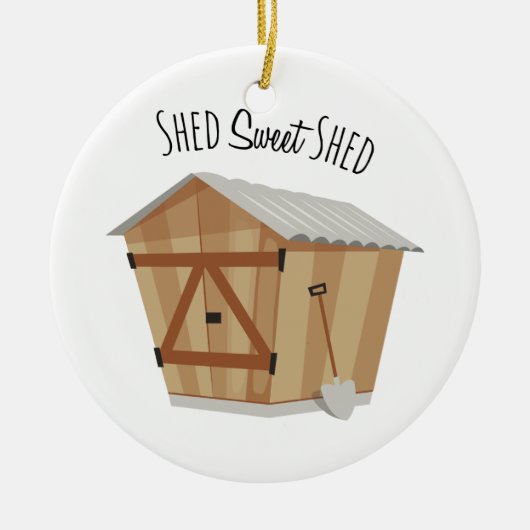 Sweet Shed Keramisch Ornament (Voorkant)