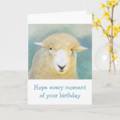 Sweet Sheep Birthday Kaart (Gele Bloem)