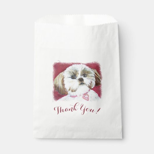 Sweet Shih Tzu DANK JE Bedankzakje (Voorkant)