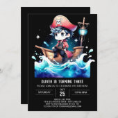 Sweet Ship Pirate Verjaardag Kaart (Voorkant / Achterkant)