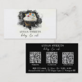 *~* Sweet Shop Bakkerij 3 QR Social Media Visitekaartje (Voorkant / Achterkant)