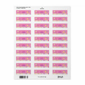 Sweet Shop Lollipop Adresetiketten Etiket (Full Sheet)