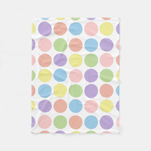 Sweet Shop Polka Dots op White Fleece Deken