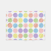 Sweet Shop Polka Dots op wit Fleece Deken (Voorkant (Horizontaal))