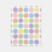Sweet Shop Polka Dots op wit Fleece Deken (Voorkant)