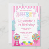 Sweet Shoppe Birthday Uitnodiging (Voorkant)