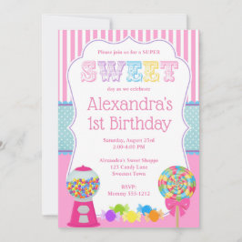 Sweet Shoppe Birthday Uitnodiging