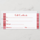Sweet Shoppe Cupcake Business Gift Certificate (Achterkant)