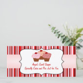 Sweet Shoppe Cupcake Business Gift Certificate (Staand voorkant)
