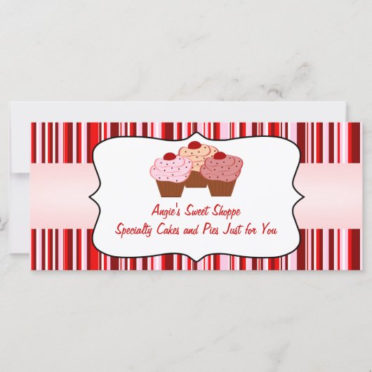 Sweet Shoppe Cupcake Business Gift Certificate (Voorkant)