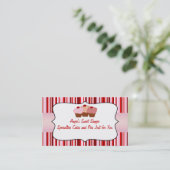 Sweet Shoppe Cupcake Visitekaartje (Staand voorkant)