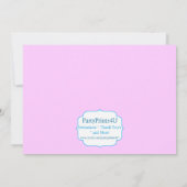 Sweet Shoppe Lollipop Birthday Party Invitation Kaart (Achterkant)