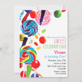 Sweet Shoppe Shop Candyland Uitnodiging voor verja (Voorkant)
