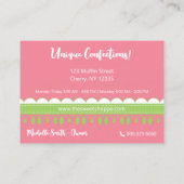 Sweet Shoppe Snoep Stripes Visitekaartje (Achterkant)