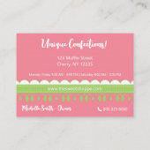 Sweet Shoppe Snoep Stripes Visitekaartje (Achterkant)