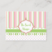Sweet Shoppe Snoep Stripes Visitekaartje (Voorkant)