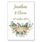 Sweet Shower Autumn Floral Wedding Kaart (Achterkant)