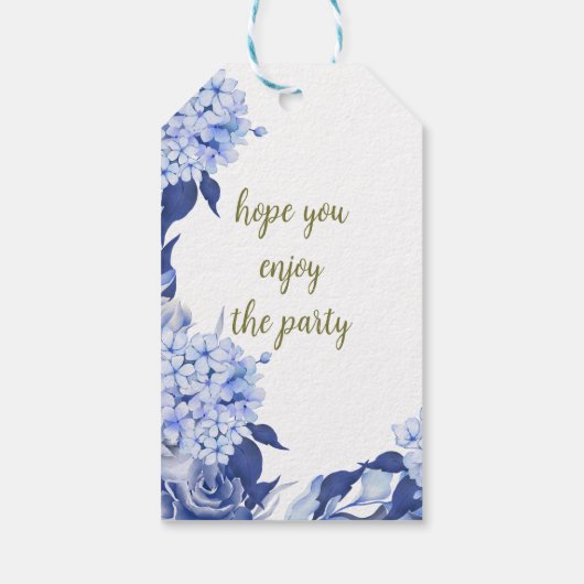 Sweet Shower Spring purple Floral Wedding Cadeaulabel (Achterkant)