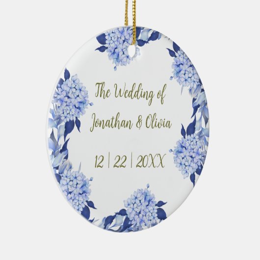 Sweet Shower Spring purple Floral Wedding Keramisch Ornament (Rechts)