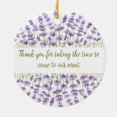 Sweet Shower Spring purple Floral Wedding Keramisch Ornament (Achterkant)
