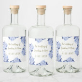 Sweet Shower Spring purple Floral Wedding Likeurfles Etiket (Flessen)