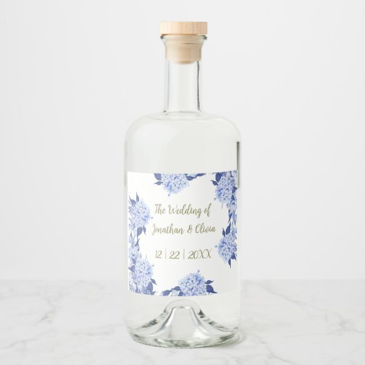 Sweet Shower Spring purple Floral Wedding Likeurfles Etiket (Voorkant)