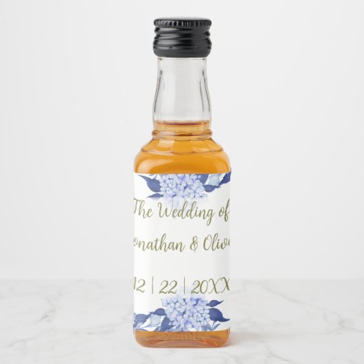 Sweet Shower Spring purple Floral Wedding Likeurfles Etiket (Voorkant)