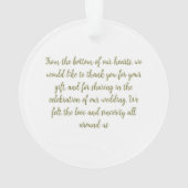 Sweet Shower Spring purple Floral Wedding Ornament (achterkant)