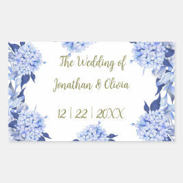 Sweet Shower Spring purple Floral Wedding Rechthoekige Sticker