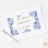Sweet Shower Spring purple Floral Wedding Rechthoekige Sticker (Envelop)