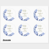 Sweet Shower Spring purple Floral Wedding Ronde Sticker (Vel)