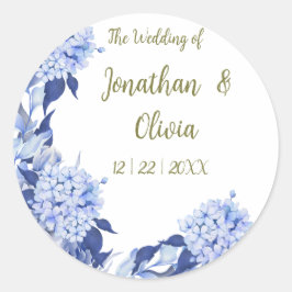 Sweet Shower Spring purple Floral Wedding Ronde Sticker