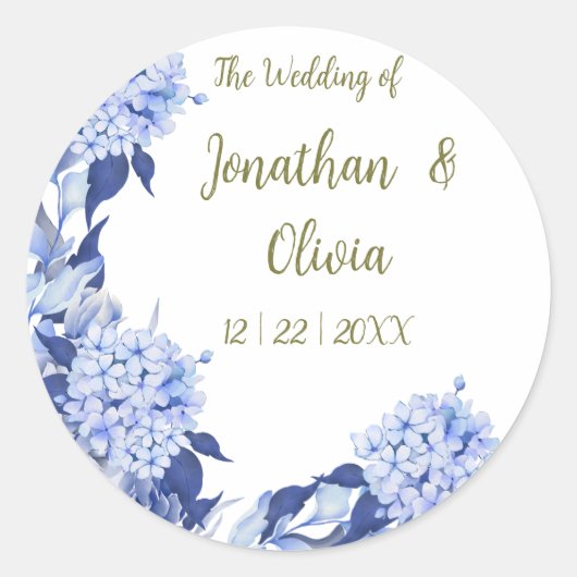 Sweet Shower Spring purple Floral Wedding Ronde Sticker (Voorkant)