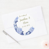 Sweet Shower Spring purple Floral Wedding Ronde Sticker (Envelop)