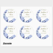 Sweet Shower Spring purple Floral Wedding Ronde Sticker (Vel)