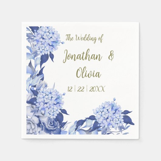 Sweet Shower Spring purple Floral Wedding Servet (Voorkant)