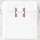 Sweet Shower Spring red roses Wedding Vierkante Sticker (Tas)
