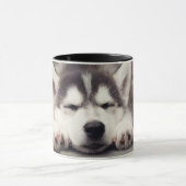 Sweet Siberian Husky Puppy Slapeping Mok (Midden)