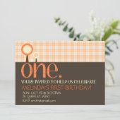Sweet Simple 1st Birthday Invitation Kaart (Staand voorkant)