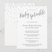 Sweet & Simple Baby Sprinkle Shower-uitnodigingen Kaart (Voorkant / Achterkant)