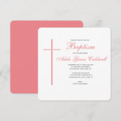 Sweet & Simple Baptisme-uitnodiging Kaart (Voorkant / Achterkant)