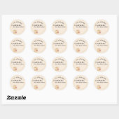 Sweet & Simple beige koekjes Ronde Sticker (Vel)