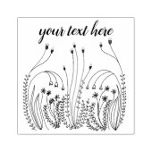 Sweet Simple Line Art Flowers Meadow CUSTOM Rubberstempel (Afrduk)