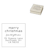 Sweet Simple Merry Christmas Naam Retouradres Rubberstempel (Gestempeld)