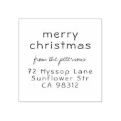 Sweet Simple Merry Christmas Naam Retouradres Rubberstempel (Afrduk)