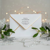 Sweet Simple Merry Christmas Naam Retouradres Zelfinktende Stempel