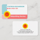Sweet Simple Pastel Babysitter Layers Visitekaartje (Voorkant / Achterkant)