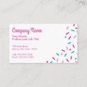 Sweet Simple Sprinkle Multi-Color Visitekaartje (Achterkant)