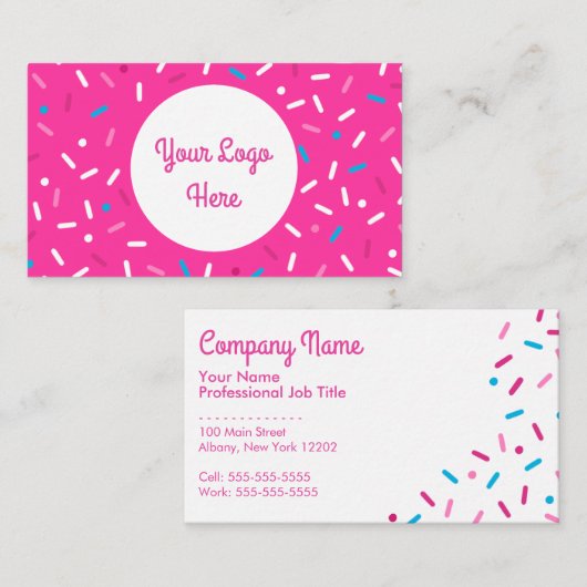 Sweet Simple Sprinkle Multi-Color Visitekaartje (Voorkant / Achterkant)